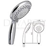 Vado WG-SPACE-C/P Space 5 Function Low Pressure Shower Handset