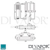 VADO Square Exposed Shower Dimension