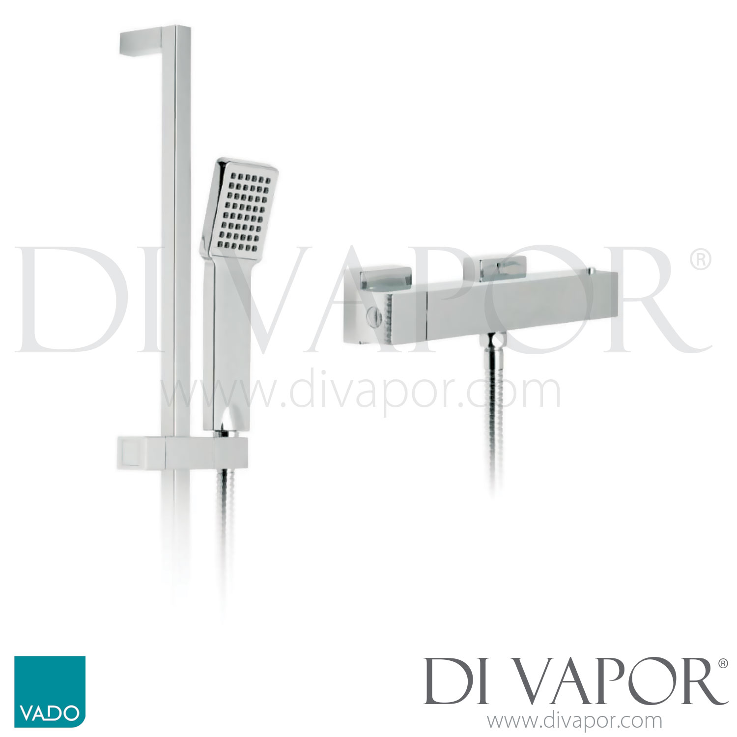 VADO WG-TEBOX149-1/2-C/P TÉ Square Exposed Thermostatic Shower Spare Parts