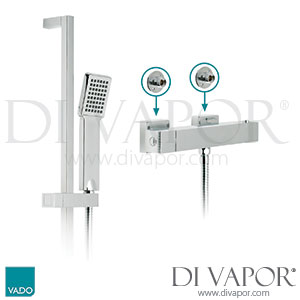 VADO WG-TEBOX149/B-1/2-CP TÉ Square Exposed Thermostatic Shower Valve 1/2 Spare Parts