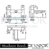 Hudson Reed Willow Bath Tap Filler Dimension