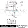 Hudson Reed Willow Basin Mixer Tap Waste Dimension