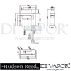 Hudson Reed Willow Basin Mixer Tap Waste Dimension