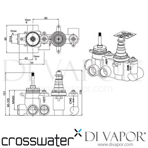 Crosswater WLBP25X31R Diagram