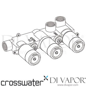 Crosswater WLBP3001R+ 3 Outlet Thermostatic Shower Valve Body (No Collars) Landscape Shower Spare Parts