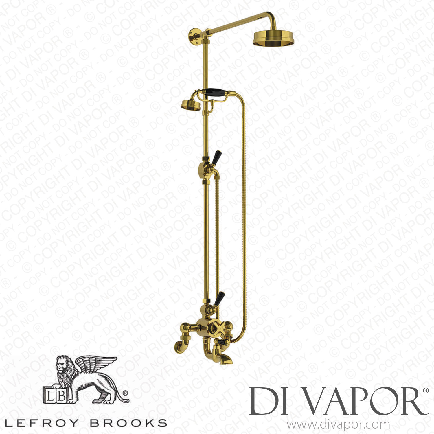 Lefroy Brooks Mackintosh Wall Mounted Thermostatic Bath Shower Mixer