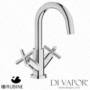 IB Rubinetti WO205CC Wow Monohole Washbasin Mixer with Two Handles Complete with Drain Spare Parts