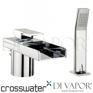 Crosswater WS410DC Water Square Monobloc Bath Shower Mixer with Kit Spare Parts
