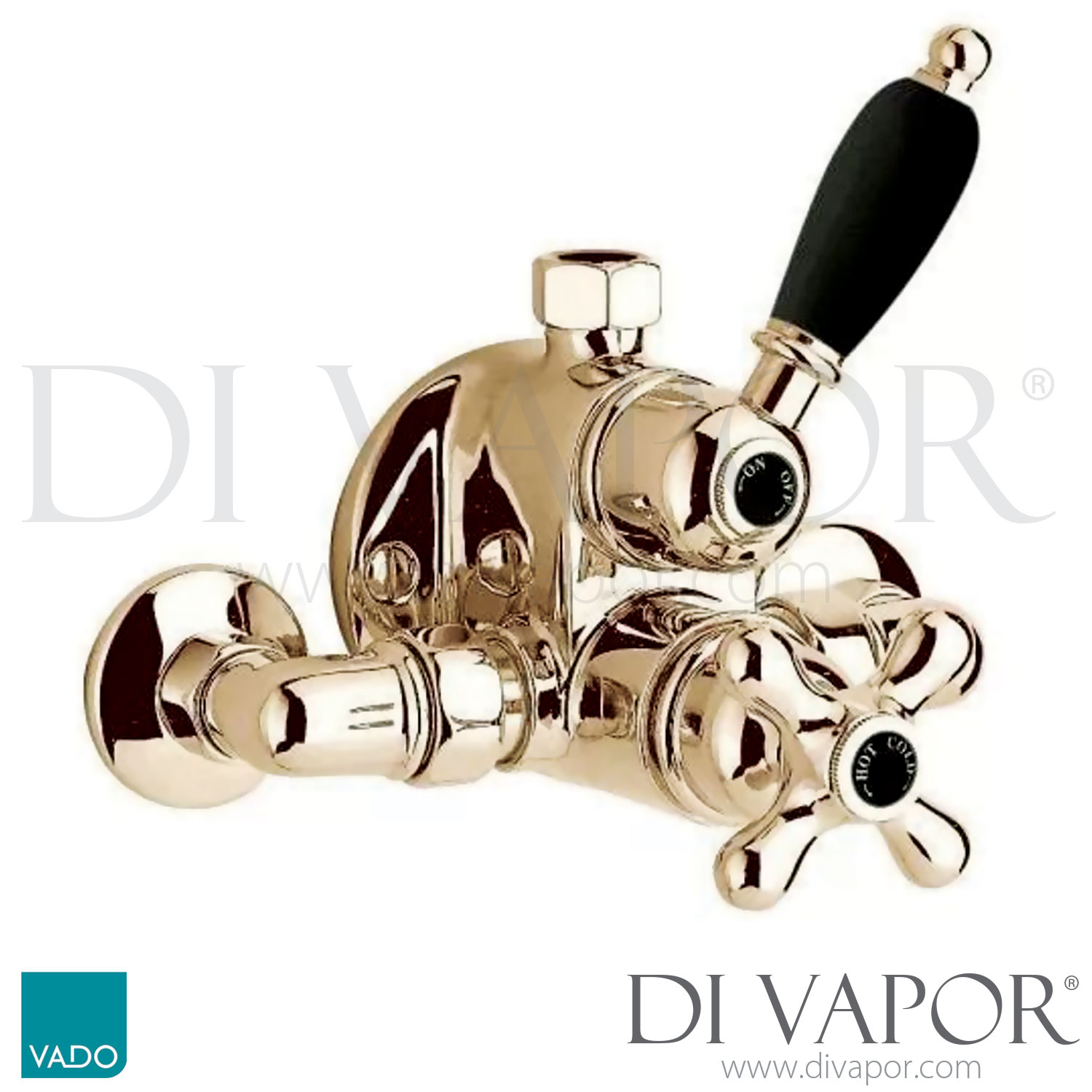 VADO WSB2493/4A/G Westbury 3/4 Exposed Thermostatic Shower Valve