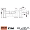 Premier Nuie Series W Bath Filler Dimension