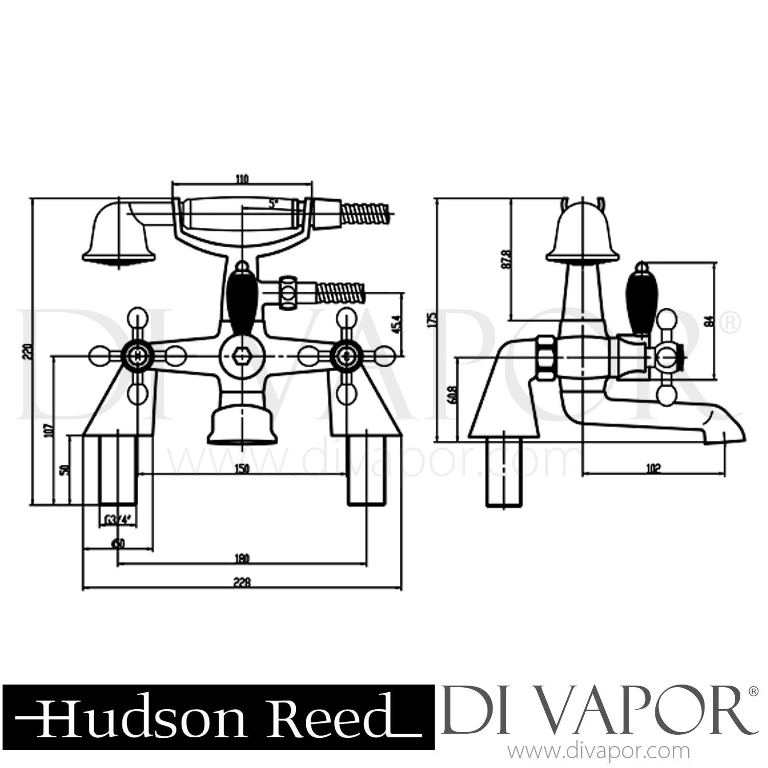 Ultra Viscount Range Mono Basin & Bath Shower Mixer (Chrome) X385
