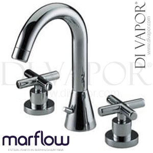 Marflow XNC400 Exena Three Hole Basin Mixer with Pop Up Waste Low Pressure Spare Parts