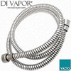 Vado XSH-34-120-C/B 120cm Shower Hose 1/2 Inch x 1/2 Inch Chrome Black