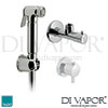 VADO Luxury Shattaf Wash Kit Concealed Mixing Valve Spare Parts