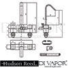 Hudson Reed Zaro Bath Shower Mixer Dimension