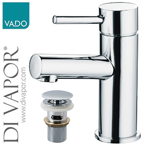 VADO ZOO-100-C/P Basin Mixer Tap with Pop-Up Waste (Chrome)
