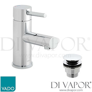 Vado ZOO-100FW/CC-CP Zoo Mono Basin Mixer Tap + Universal Waste Spare Parts