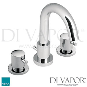 VADO Zoo-101-C/P Zoo 3 Hole Basin Mixer Deck Mounted with pop-up Waste Spare Parts