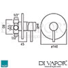 VADO Zoo Shower Valve Single Lever Wall Round Backplate Dimensions