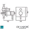 VADO Zoo Concealed Shower Valve Diverter Dimensions