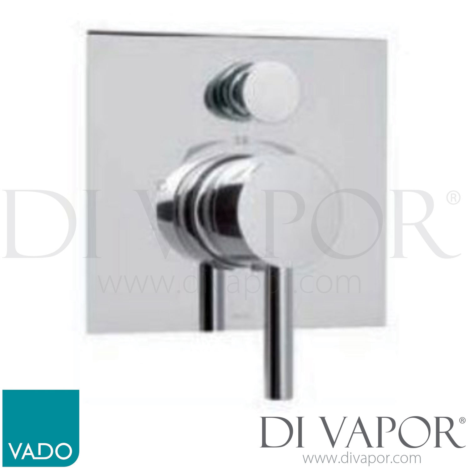 Vado ZOO147T/SQ Zoo Concealed Thermostatic Shower Valve with Diverter