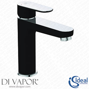 Ideal Standard Tyria BC159HS Black and Chrome Basin Mixer Tap with Metal Waste Spare Parts