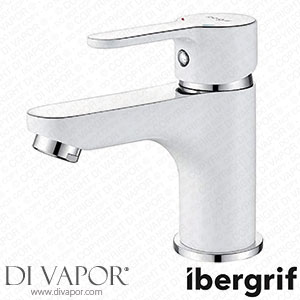 Ibergrif M11022W Basin Mixer Bathroom Tap Single Lever Bathroom Mixer White Spare Parts