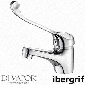 Ibergrif M11053 Bari Basin Medical Handle Bathroom Tap Chrome Silver Spare Parts