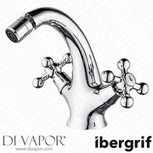 Ibergrif Lucca Dual Lever Traditional Basin Bidet Vintage Bathroom Tap Chrome Spare Parts