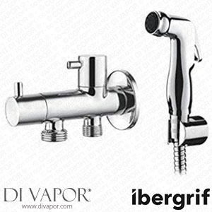 Ibergrif ?M22007A Angle Valve with Shattaf Shower Bidet Tap Set with Sprayer and Holder Chrome Spare Parts