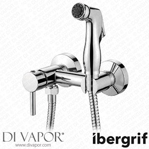 Ibergrif - Wall Bidet Mixer Shower Set Hot and Cold Bidet Tap with Shattaf Sprayer Chrome M22012 Spare Parts