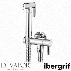 Ibergrif - Concealed Shower Mixer Kit Muslim Bidet Spray with Shattaf Sprayer Hose Pipe Single Cold Water Chrome Spare Parts