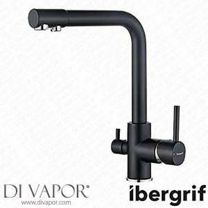 Ibergrif M22109B Dual Handle Kitchen 3 In 1 Sprayer for Mixer Tap and Water Filter Purifier Black Spare Parts