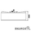 Varda whirlpool bath side view